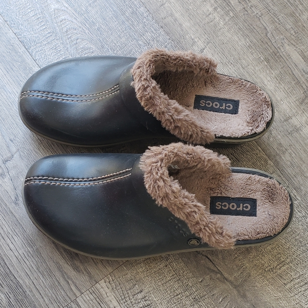 Fur Lined Fleece Sarah Crocs Clog